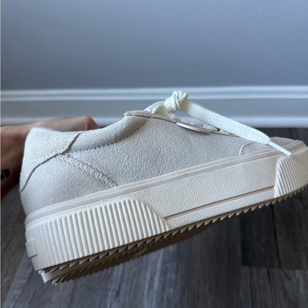 Reef Lay Day Lift Leather Boho Platform Casual Sneakers Beige Cream New Size 8.5 - Picture 7 of 16